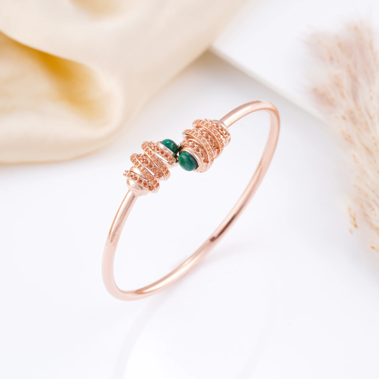 Color stone kada bracelet